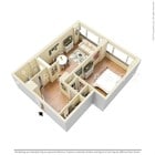 1HAB/1BA 615 ft²