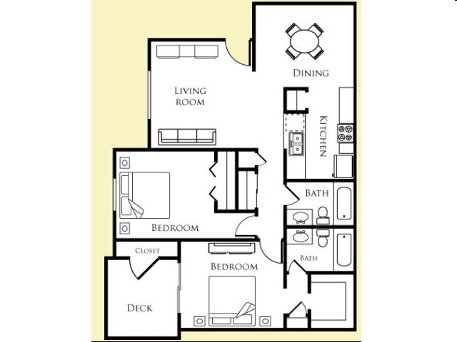 2BR/2BA - 2 Bed 2 Bath B