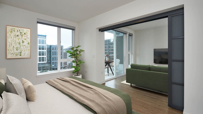 Dormitorio con suelo de superficie dura - Cascade