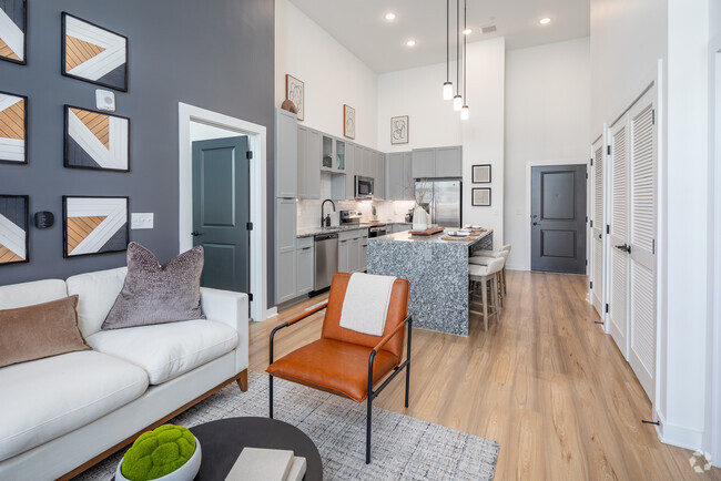 2BR, 2BA - 2A - 1,021SF - Living Room