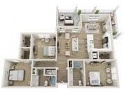 The Legend Three Bedroom Floor Plans