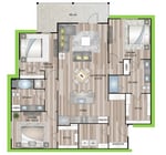 C2P8 floor plan Granary Flats