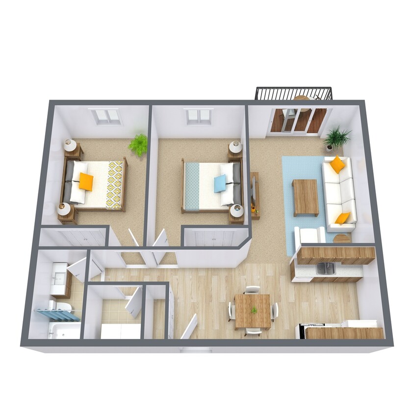 Floor Plan - Two Bedroom 21A