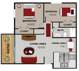 Briarwood 2x1 Floor Plan - 2D