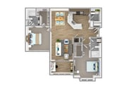 Juniper Sunroom_2Bed_2Bath_1278 sq ft