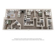 The Suffolk | 4 BD 4 BA | 1,620 SF Apartment