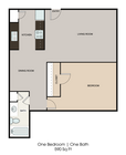 B4 570 sqft 1 bed 1 bath