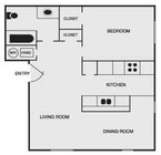 1BR/1BA