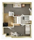 1BR/1BA - A2