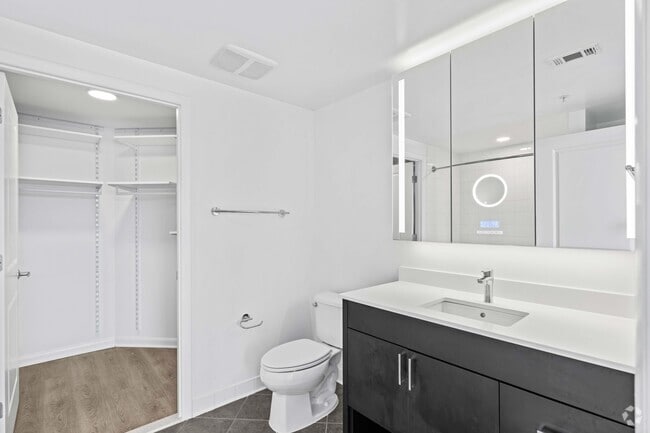 2BR, 2BA - 1,158SF - Closet, Bathroom 1