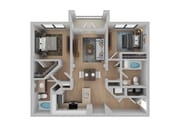 2 Bedroom | 2 Bath | 1125 SF | Renovated