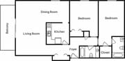 2 Bed 2 Bath End – A