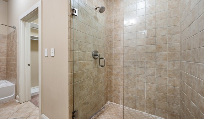 Upgraded bathrooms with walk-in shower