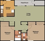 2 Bedroom Floor Plan