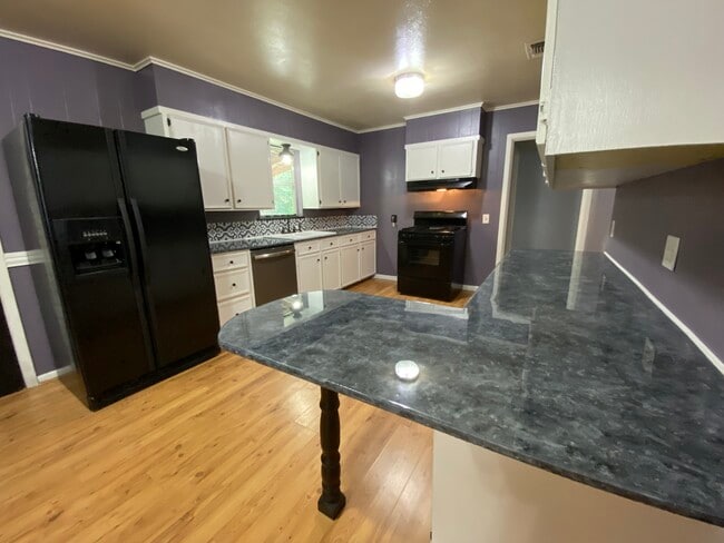 Kitchen with side-by-side fridge & freezer with icemaker and water dispenser & QUIET dishwasher - 2101 Palmore Rd House