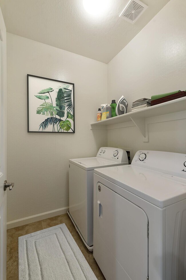 In unit laundry room means no more visits to a laundromat