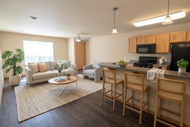 Studio Living Space - Cannery Square Apartments