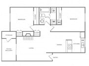 B2R | 2 bed 1 bath | 866 Sq. Ft.