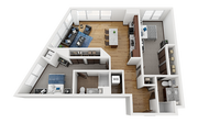 The Bridges Dinkytown B8 2x2 Floor Plan