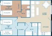 2BR/2BA
