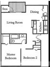2BR/1BA