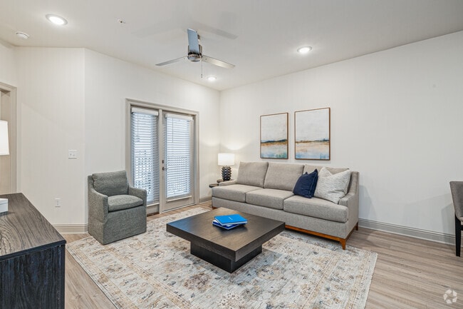 The Chenille: 1BR, 1BA- Living Room - The Waters at Crestview