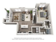 One bedroom with garage - 947 square feet