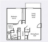 1BR/1BA