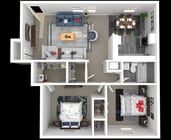 Experience the perfect blend of style and comfort in this thoughtfully designed apartment.