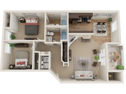 3D Gold A - 2BD/2BA - 1,006 SF