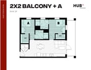 2x2 Balcony + A