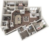 2 BR 2.5 Bath with Den