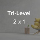 Tri-Level Floorplan: 2 Bedrooms/1 Bathroom