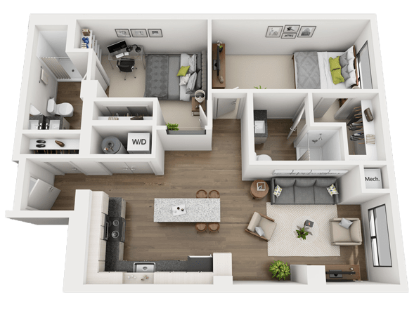 2 Bed 2 Bath - B4 - 2 Bed 2 Bath - B4