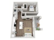 Floor Plan 1B | Seasons at Mount Pleasant | Apartments in Mount Pleasant, WI