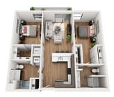 B2a floor plan La Plaza Village