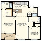 2 Bedroom / 2 Bath / 1022 Sq.Ft.