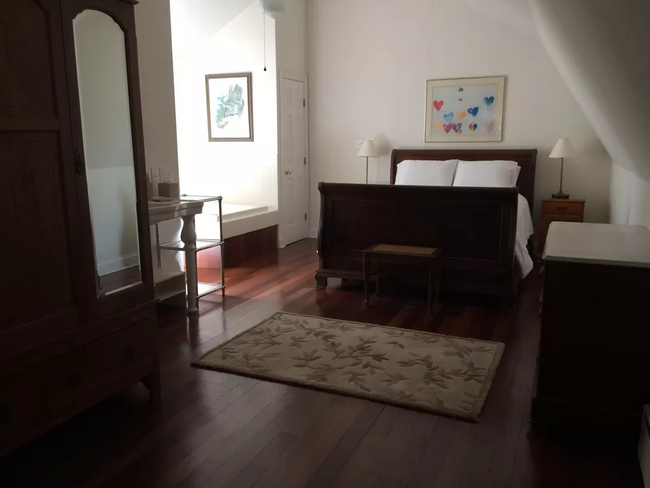 Bedroom space is roomy and enjoys natural light. - 7923 Old 3C Hwy Apartments Unit 3