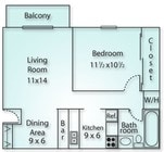1BR/1BA