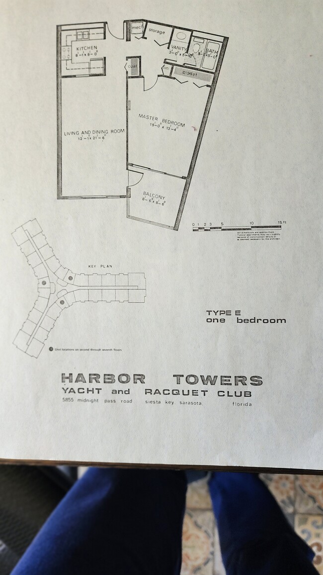 Floor plan - 5855 Midnight Pass Rd Condominio Unidad Harbor Towers   214