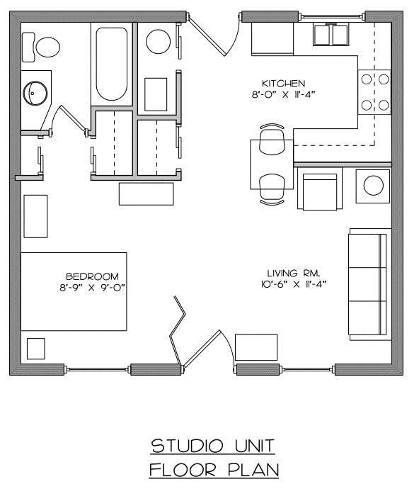 Studio Unit - Sontra Apartments Evansville