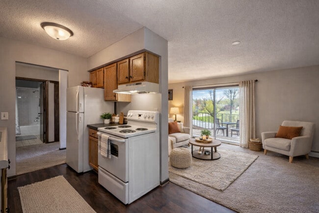 Staged Kitchen & Livingroom - Northumberland Apartments