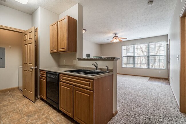 Our Canary floor plan has a spacious kitchen with a breakfast bar.