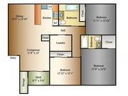 3 habitaciones, 2 baños, 1270 pies cuadrados | Serengeti Springs | Apartamentos en West Jordan, UT