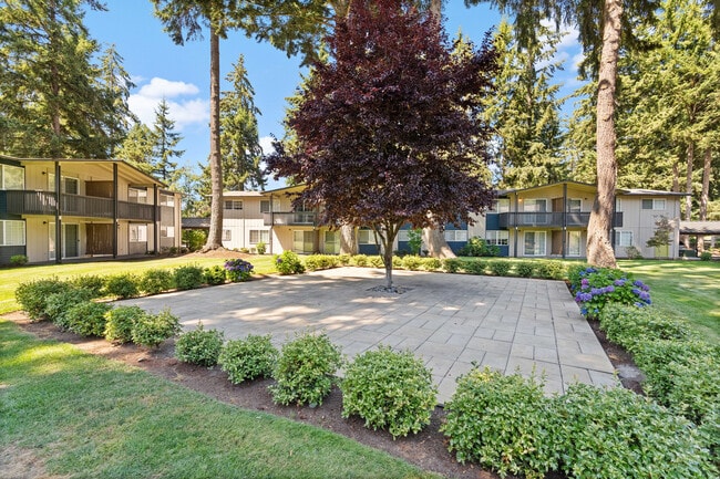 Experience tranquility in this elegantly designed courtyard, surrounded by nature.