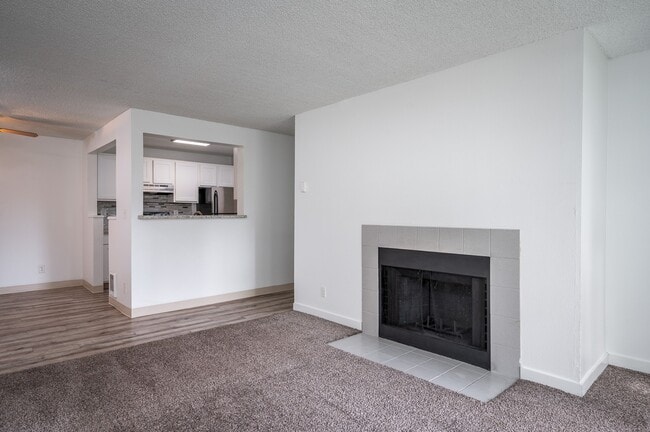Riverwood Heights | Living Room with Fireplace