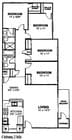 4HAB, 2BA - 1240 ft²