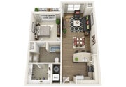 1 Bedroom, 1 Bath ¦ 777 Sqft.