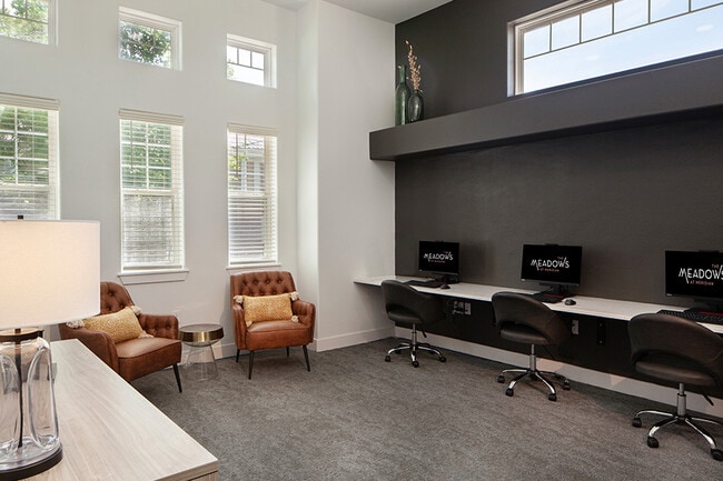 Business center with PCs and printer