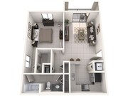 A1 -1x1 floor plan Celebration Pointe